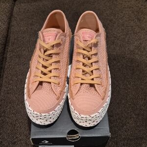 Converse Woven Espadrille Ox, Platform, Rose Gold/Madder Pink, New In Box